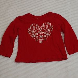 🎁Children's Place Snowflake ❤ long sleeve sz 3T
